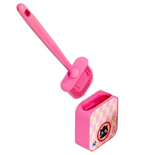 Escobilla de baño, soporte de pared para escobilla de inodoro con soporte, juego de fregado con mango largo, accesorios de baño que ahorran espacio con para la limpieza