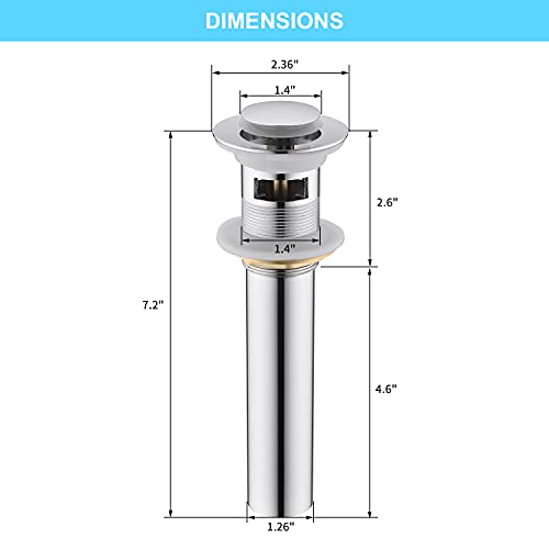 Bonde d'évier lavabo chrome avec trop plein évacuation vasque - 8