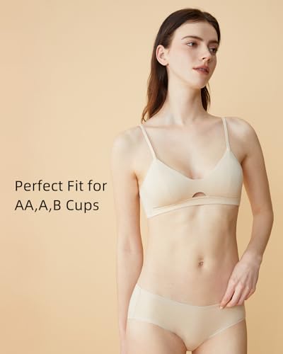 Pima Cotton Bra Wireless Padded Bralette Breathable Comfortable Bras for Women Everyday Triangle Bralette3