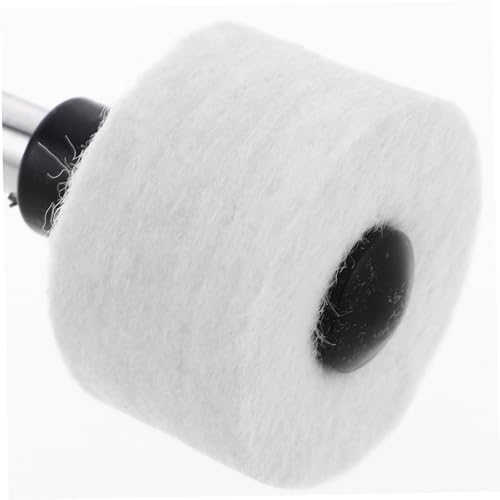 VANZACK 2 unidades de baquetas para percusión con mango de acero inoxidable y cabezal de fieltro para práctica y uso en banda miniatura 6