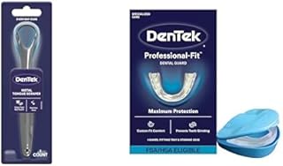 DenTek Metal Tongue Scraper Mouth Guard for Nighttime Teeth Grinding, Professional-Fit Dental Guard, 1 Count