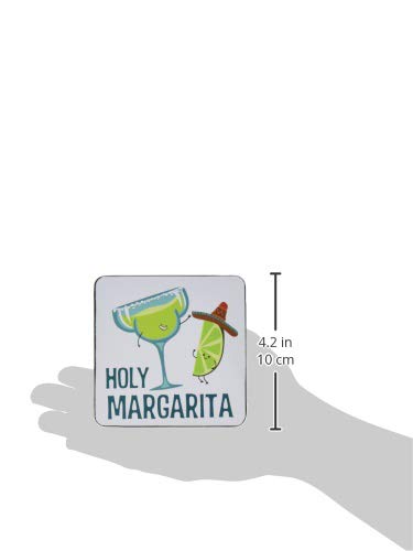 Pavilion - Margarita - 4 Piece Sentiment, Pattern and Character Coaster Set With Box Holder - 4 Inch