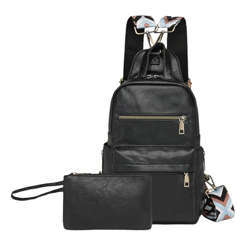 Sac à main rétro en cuir PU pour femmes avec son ensemble de maquillage assorti