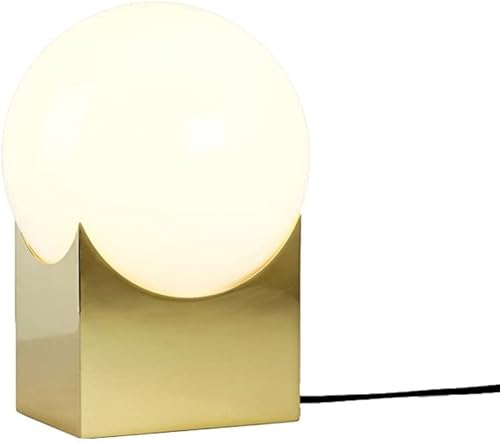 MOCIGERN Lámpara de mesita de noche posmoderna para decoración de escritorio nórdico bola de cristal luz nocturna para el hogar oficina dormitorio