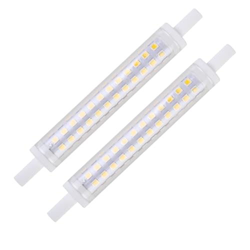 Clydewy R7s Bulb 118mm Led Dimmable 2pcs 9w 3000k J118 Warm White Replacement Linear Light Halogen Lamp Equivalent Energy Saving Floodlight Very Bright for Ceiling Floodlight Uplighters Reading Lamps
