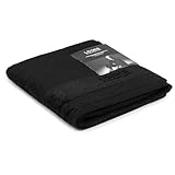 LOOKS BY WOLFGANG JOOP Handtuch 50x100 cm – 100% Baumwolle Luxus Handtücher mit Aufhänger & Logostick, Handtuch schwarz