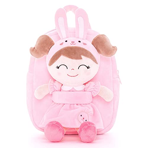 Gloveleya Bunny Plush Kids Backpack Toddler Backpacks With Stuffed Rabbit Toys Pink #TOP1