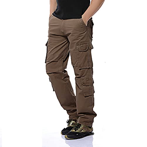 Plus Size Cargo Pants For Men Relaxed-Fit Pants With Multi Pockets Casual Big And Tall Workout Outdoor Sports Hiking Pants #TOP1