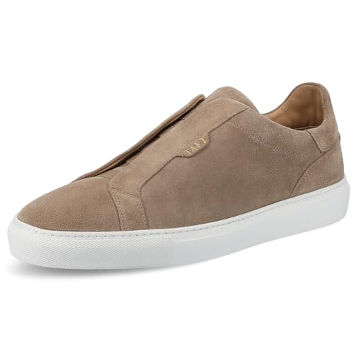 TAFT Mens James casual sneaker lace up genuine leather cushioned insole Taupe/Suede 9 Medium MENS US