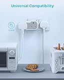 VINTAR Double Plug Adaptor, Multi Plug Extension Socket with 2 USB 1 USB C Ports, 2 Way Plug Adapter UK, 13A UK 3 Pin Wall Multiplug Extender for Bedroom, Office, Kitchen, 1 pack - Image 5