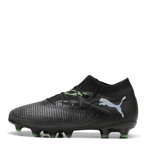 PUMA Future 8 Pro FG/AG, Chaussure de Football Unisexe, PUMA Black-PUMA Silver-Fluo Green,