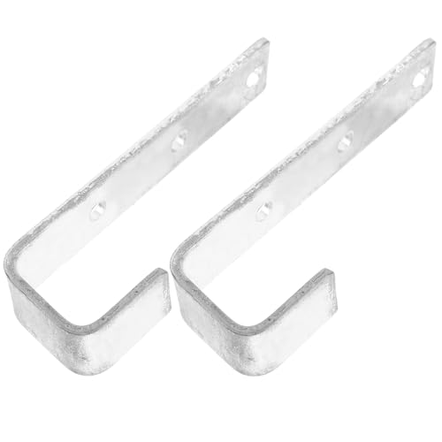 HOMSFOU Soportes de Gancho de Escalera para Litera de Dormitorio, Gancho de Hierro Resistente en Acabado Negro Mate, Juego de 2 Piezas para Cama Nido Infantil y Camas Literas, Accesorio