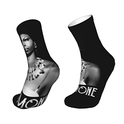 Emerze Nina Simone Casual Socks 3D Print Running Performance Crew Socks For Men/Women #TOP4