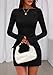 PRETTYGARDEN Womens Fall Long Sleeve Mini Dress 2025 Trendy Boat Neck Bodycon Knit Elegant Short Party Formal Dresses (Black,Medium)