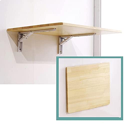 Table murale pliante durable à abattant avec supports en bois - 5
