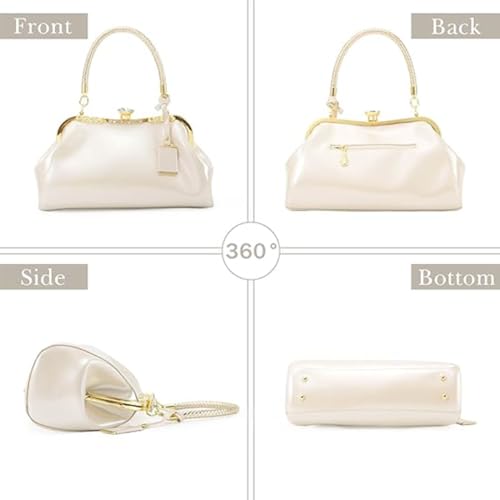 Bolso de mano brillante estilo tote para mujer miniatura 6