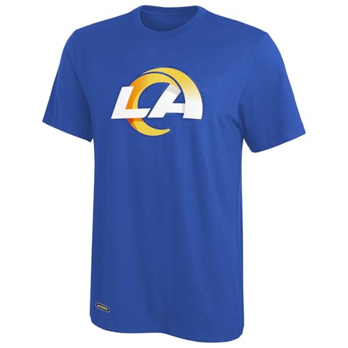 Outerstuff NFL Men's Primary Stadium Logo Short Sleeve T-Shirt, Los Angeles Rams, Large Team Color