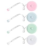 4 Pcs Maßband Körper, Measuring Tape 150 cm/60Inch Doppelseitiges Einziehbares für Brust, Taille, Nähen & Längenmessung