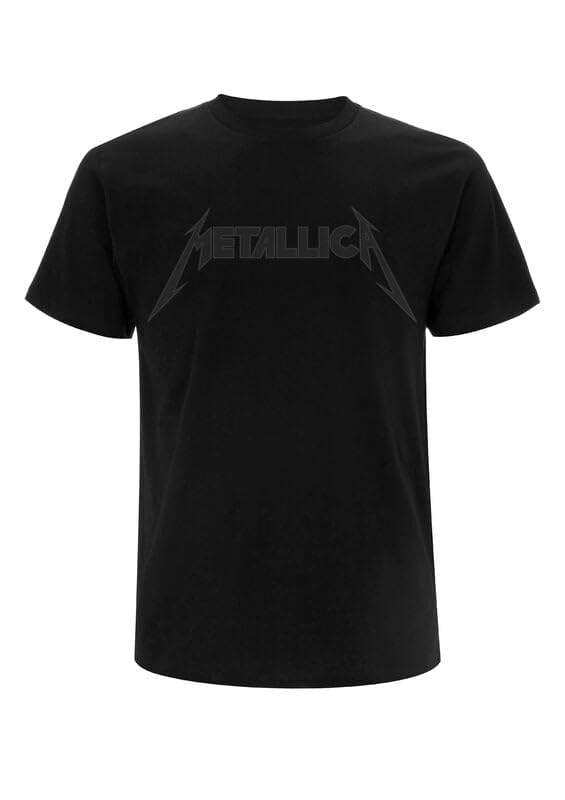 Metallica Black On Black Classic Logo Männer T-Shirt schwarz L