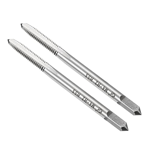 CoCud Roscado Fresado Machos, Métrico M4 x 0.7 Roscado H2, Alta Velocidad Acero Máquina 3 directo Flautas Tornillo Roscado Herramienta - (Aplicaciones: para Roscado Máquina), 2uds