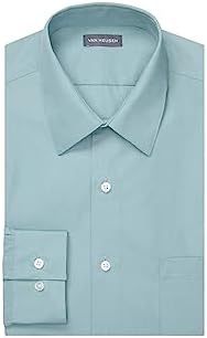 Van Heusen Men's Dress Shirt Fitted Poplin Solid Dress Shirt