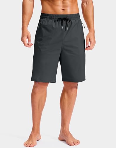 Image of G Gradual Mens Swim Trunks with Compression Liner 7 inch /9'' Quick Dry Board Shorts Swimsuit Bathing Suit for Men Zipper Pockets