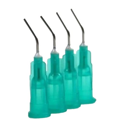 RMH3 Dental Pre-Bent Needle Tips - 21 Gauge, Green, 100/Pk