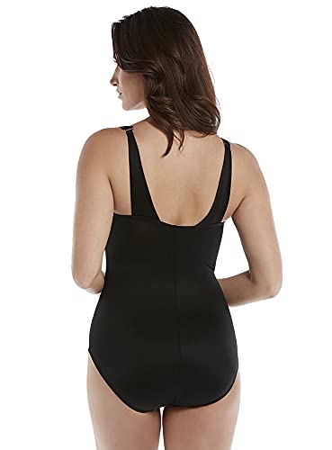 Miraclesuit Women’s Swimwear Illusionist Azura Underwire One Piece Swimsuit With Fixed Straps, Black, 16 #TOP2