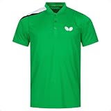 Butterfly Men's Tosy Shirt - Comfortable, Sporty, Dry-fit, Athletic Performance Shirt, Henley T-Shirt, Table Tennis Green