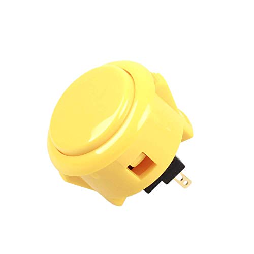 Image of SANWA 8 pcs OBSF-30 Original Push Button 30mm - for Arcade Jamma Video Game & Arcade Joystick Games Console (Yellow) S@NWA