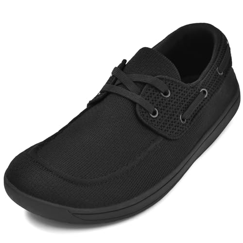JACKSHIBO Sapatos masculinos descalços sem cadarço, minimalistas, tênis de caminhada, bico largo, so