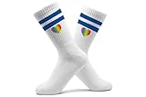 Pride Socken Regenbogen Herz Tennissocken LGBTQ Outfit CSD Tennissocken Christopher Street Day Accessoires I - 42-46 - Blau - socken￼ lgbt lesbisch herzen socks mit regenbogenfarben herren 43-46