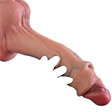 10.4 in Realistic Huge Dildo Sex Toys with Movable Foreskin, Bendable Big Dildos Lifelike Giant Dildo for G Spot & Anal Play with Suction Cup, Big Adult Penis Sex Toys for Women Men Couples Sexual