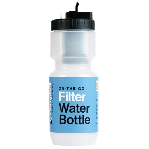 Campbell Ultrafiltration+ Water Filter Bottle - 16 fl. oz., Purification On the Go, Reusable...
