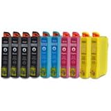  FGE Pack de 10 Cartouches d\'encre compatibles EPSON Pack T1636 / 16XL - Noir/Cyan/Magenta/Jaune