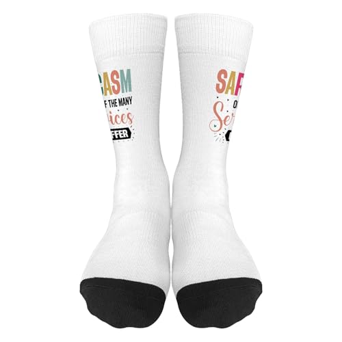 sarcasm one of the many services i offer half calf sock for son3