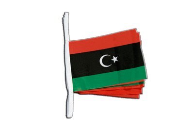 Drapeau Royaume de Libye 1951-1969 en guirlande pour rassemblement