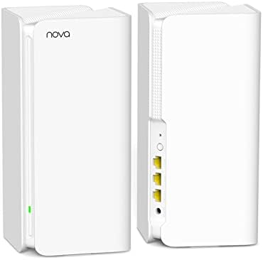 System Wi-Fi Tenda Nova Mesh (MW3) zasięg w domu do 200 metrów kwadratowych, dwuzakresowy router AC1200 do bezprzewodowego Internetu, kontrola przez aplikację, łatwa instalacja, opakowanie zawiera 2 sztuki