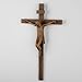 DevotedWalls Jesus Christ Cross Wall Decor,Brown Wooden Color Crucifix Wall Cross,9 inch Heigh Jesús Crucifix Sculpture,Catholic Tradition First Communion Jesus Wall Cross for Girls and Boys,Simple Corss Home and Church