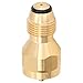 Risegun Adapter do napełniania propanu, adapter do zbiornika na propan, 0,5 kg, z litego mosiądzu, uniwersalny mini łącznik do zbiornika propanu, zawór napełniający, konwerter zbiornika gazu do jednorazowego napełniania małych butelek