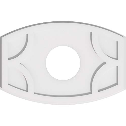 Image of Ekena Millwork CMP22X14KY-06000 Kailey Architectural Grade PVC Contemporary Urethane Ceiling Medallions 22 inchW x 14 5 /8 inchH x 6 inchID x 11 3 /4 inchC x 1 inchP