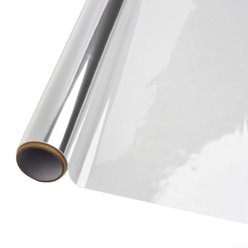 Adhesivo electrostático transparente impermeable para paredes y azulejos grises lisos, a prueba de polvo, resistente al aceite, sin pegamento (45 cm x 5 m)