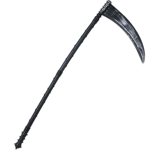 Xinchangda Mittelalterliche Sense, Cosplay-Requisite, 82 cm, abnehmbare Kunststoff-Sense Vintage Horror, Halloween-Requisiten, Kostümzubehör