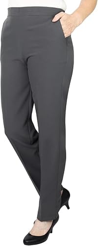 Fashion Friendly Ladies Lightweight Trousers - Charcoal - 26 - Short