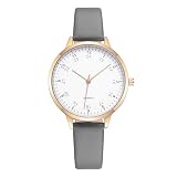IBSO Women Watches Leather Mesh Strap Round Case Analog Fashion Ladies Wrist Watches (0024 Grey)