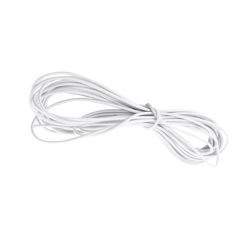CHICIRIS Cordón Elástico para la Producción de Joyas y Comercio de Bricolaje: Cuerda Elástica Elástica de 10 Metros para el Cable de Choque (White)
