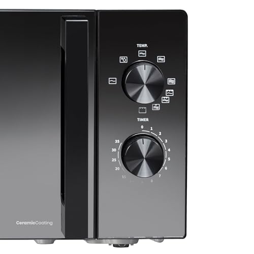 Miniatura 8 de Hisense H20mombp1hg - Microondas Con Grill 800w, 20l, Alto 32.6cm X Ancho 45.5cm, Color Negro, Potencia Del Grill: 800 W, Revestimiento Cerámico, Cristal Premium, 5 Niveles De Potencia