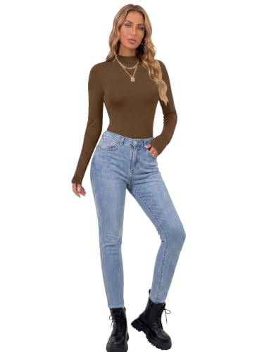 Image of OPOIPIN Women's Long Sleeve Basic Bodysuit