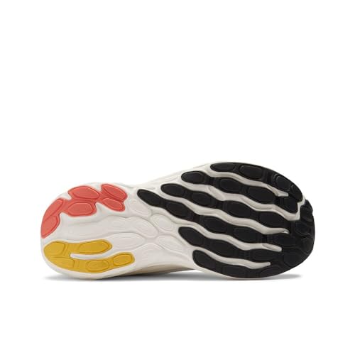 New Balance Fresh Foam X 1080 V13 Running Shoe, White/Coastal Blue/Ginger Lemon, 4 US Unisex Big Kid