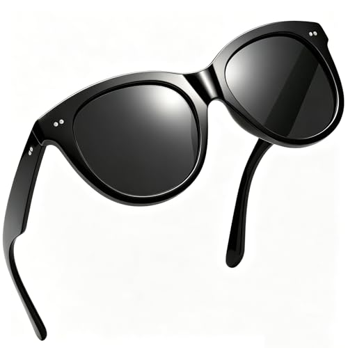 Image of Joopin Oversized Cat Eye Sunglasses Polarized UV Protection Retro Round Sun Glasses Shades for Women Driving Beach Vacation